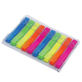 Закладка клеевой край, пластик, 6*45, неон, 20л х 10цв., BRAUBERG, 123227