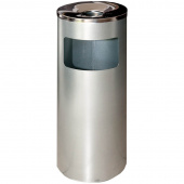 Урна металлическая 30л Титан, с пепельницей, серый металлик, 153467