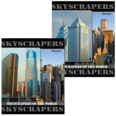 Тетрадь 96л. А5, клетка, скрепка, BRAUBERG "Города", ассорти 2 вида, 401293