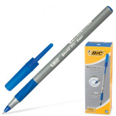 Ручка шариковая синяя BIC "Round Stic Exact", корпус серый, линия письма 0,28мм, 141767/ 199941