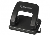 Дырокол BRAUBERG "Classic" до 25л, черный, 229697