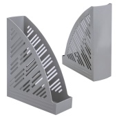 Лоток вертикальный BRAUBERG 90мм "Standard+", серый, 237225 /18/