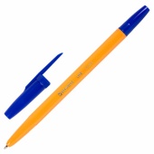 Ручка шариковая синяя BRAUBERG "ORANGE Line", линия письма 0,5 мм, 143331