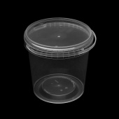 Ведро РР 1л "S", прозрачное /1296/ КРЫШКА