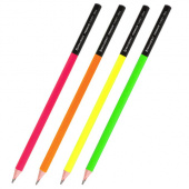 Карандаш чернографитный без ластика, HB, дерево, круглый, BRAUBERG "Ultra", ассорти, 181570