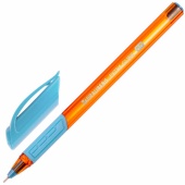 Ручка масляная синяя BRAUBERG "Extra Glide Sky Blue", резиновый грип, трехгранная, линия письма 0,35мм, 144074