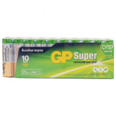 Батарейка AA (LR06) (пальчик.) GP (Джи-Пи), 20шт/блистер, Super, Alkaline, 455923