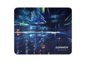 Коврик для мыши SONNEN "SINGULARITY", резина + ткань, 220х180х3мм, 513293