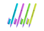 Ручка гелевая черная BRAUBERG "COLOR NEON", линия письма 0,35мм, 144120