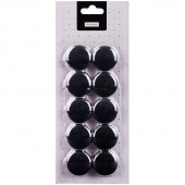 Магниты 3см OfficeSpace, 10шт/упак, черные, 282886