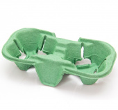 Держатели для 2-х стаканов 193*108*42мм, зеленый, пульперкартон /150/ 66 442