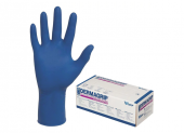 Маркировка перчатки латексные синие, M, неопудренные, 25пар/упак /10/ DERMAGRIP High Risk, 630071