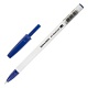 Ручка масляная синяя BRAUBERG "Stick Medium", корпус белый, линия письма 0,5мм, 143419